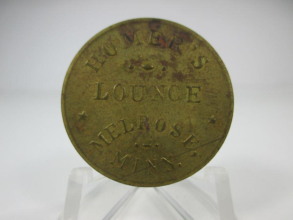 t-8 Melrose MN. Homers lounge. 50 Cent Good for token