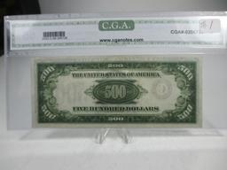 jr-1 1934-C $500 Federal Reserve Note CGA Graded MS-66. This is an EXCEPTIONAL quality $500 bill you