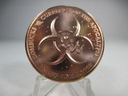 jr-20 ZOMBUCKS Walking Liberty Design 1oz Pure Copper Round