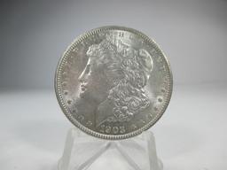 v-22 UNC 1903-P Morgan Silver Dollar. Frosty luster and nice details