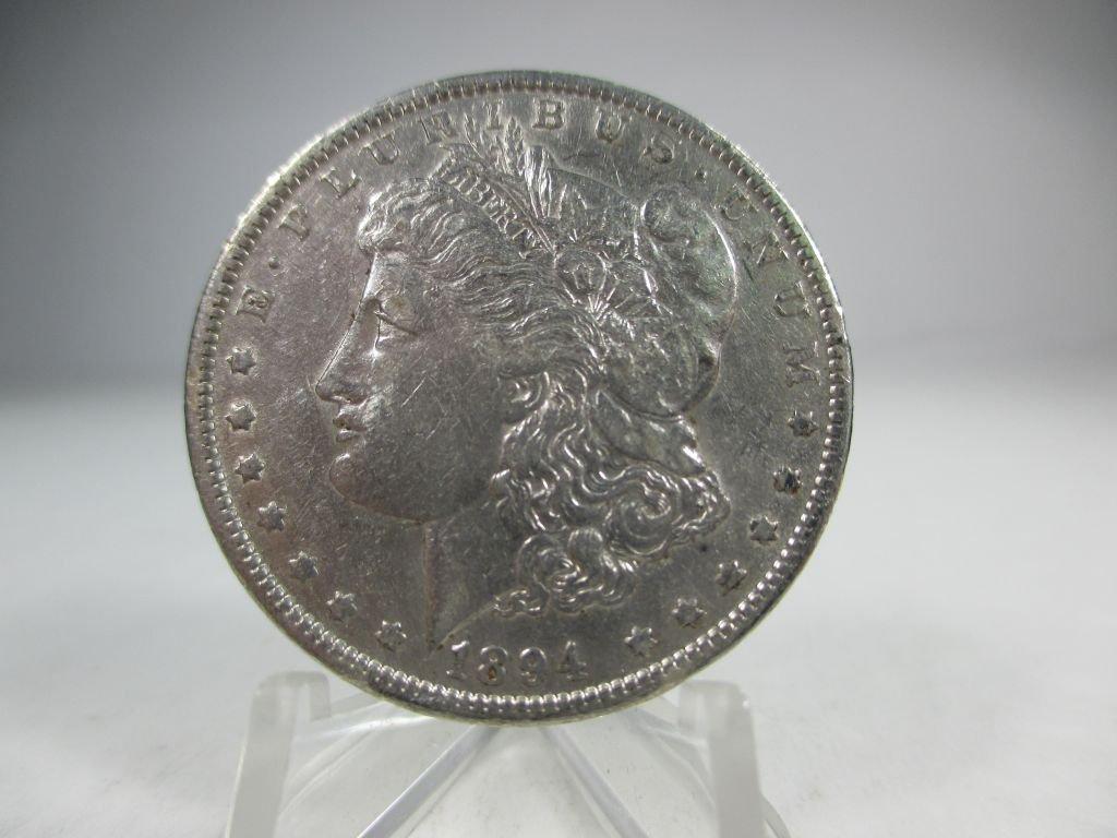 v-7 1894-0 XF Morgan Silver Dollar KEY DATE