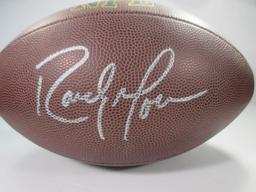 jr-23 RANDY MOSS Autographed Football with COA. MN VIKINGS. Ball is in MINT condition with bright re