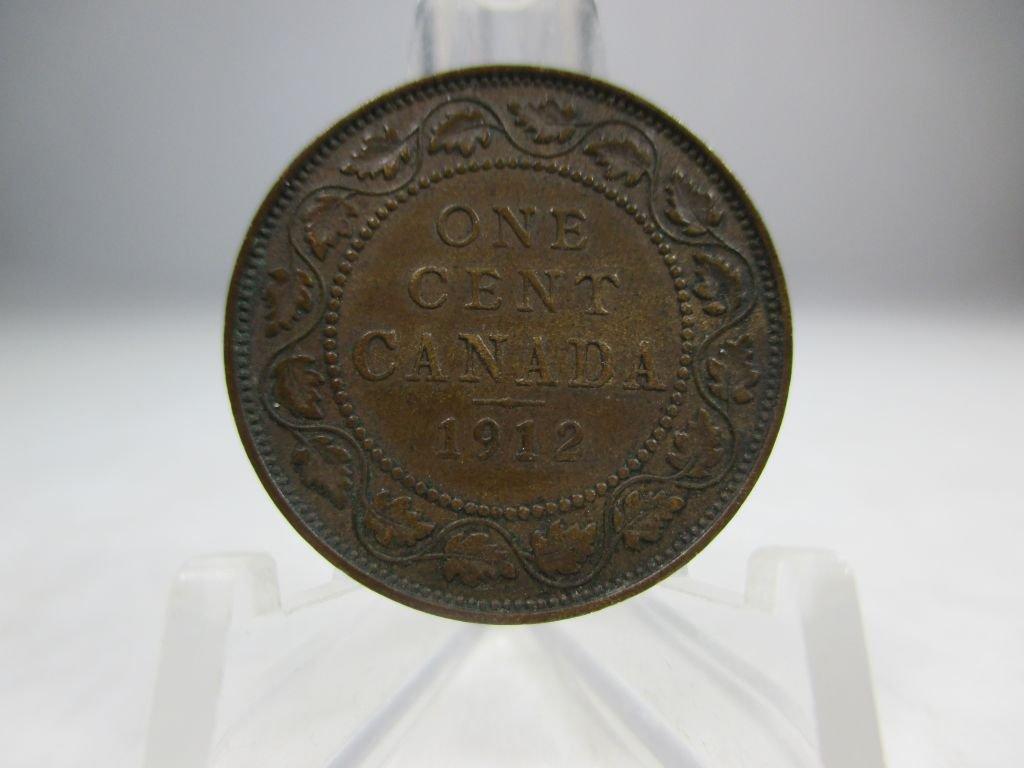 h-14 XF+ 1912 Canada Copper Large Cent