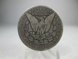 v-21 1890-CC Morgan Silver Dollar. Key Date