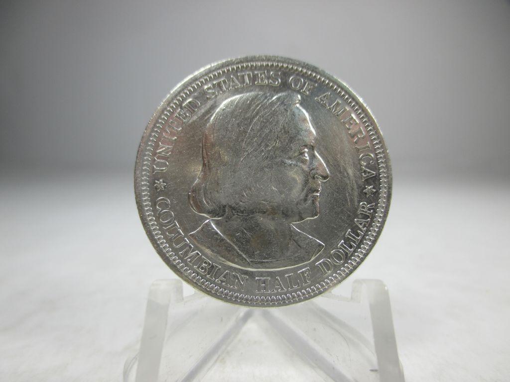 t-32 1893 Columbian Expo Silver Half Dollar