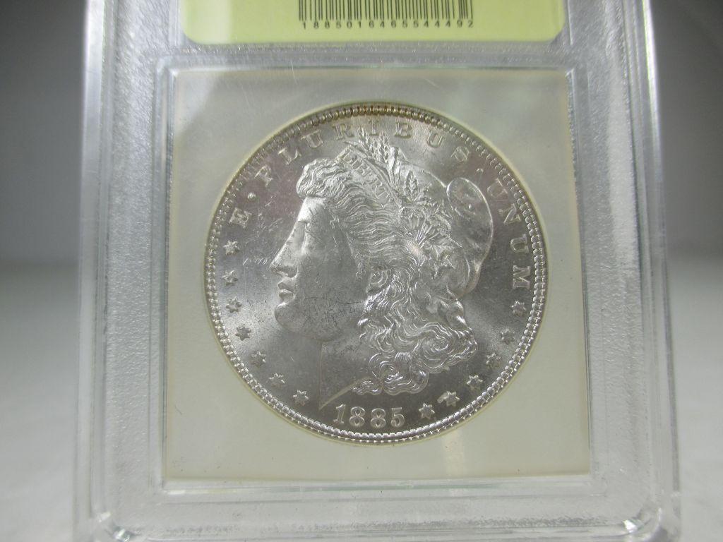 t-112 GEM BU 1885-P Morgan Silver Dollar