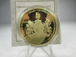 t-49 2011 Royal Wedding. William and Kate 1oz Gold Plate Comm. Coin