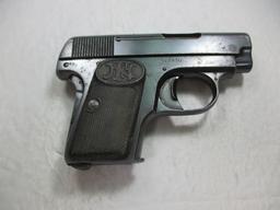 d-10 Belgium Made 25 Auto Pistol. Browning's Patent. This gun used browning's famous patent for the