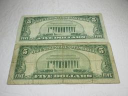 m-5 1 1953 $5 Red Seal STAR NOTE 1 1963 $5 Red Seal STAR Note