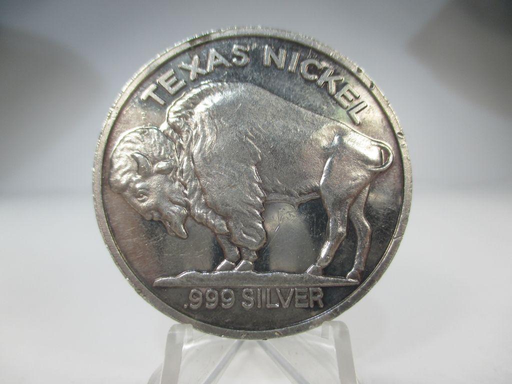 t-15 2oz .999 Silver Texas Nickel