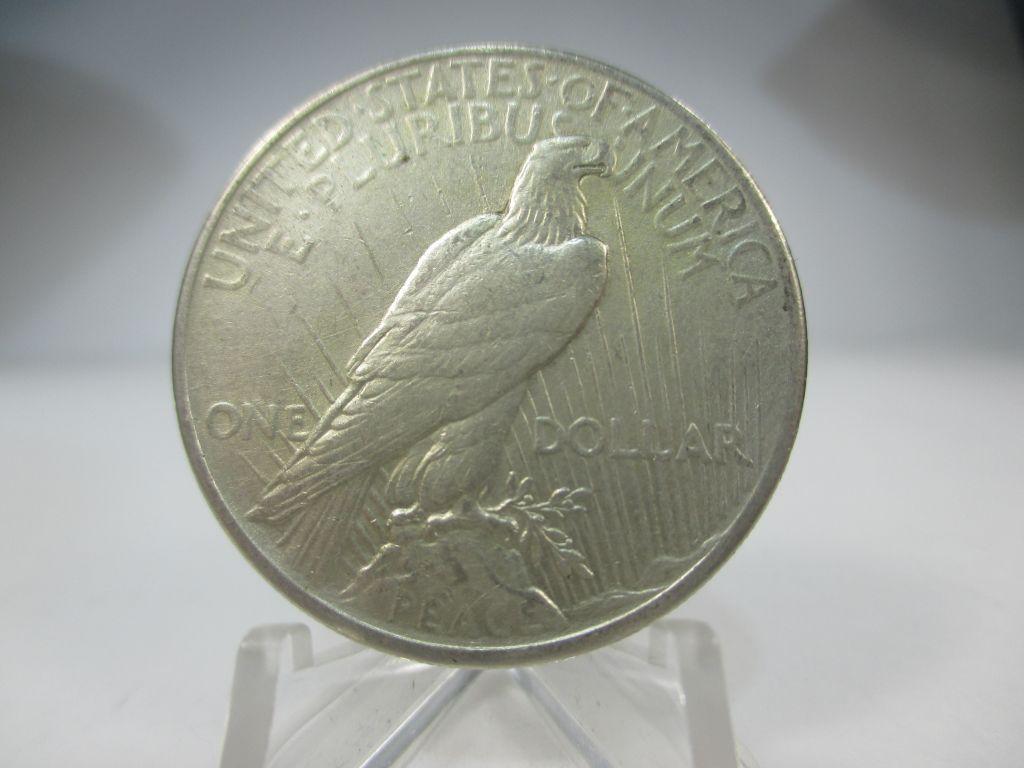 a-21 AU 1925-P Peace Silver Dollar