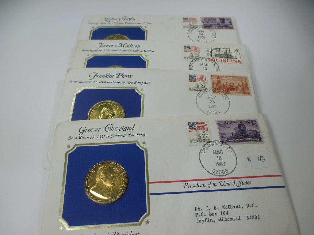 k-43 4 1989-1988 First Day cover Stamp and Coin Sets