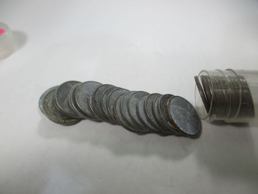 h-13 Full roll of Lincoln Steel Cents