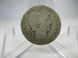 g-32 1914 Barber Silver Quarter