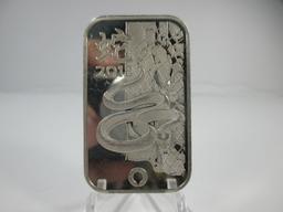 t-19 2013 Yr. of the Snake RAND 1oz .999 Silver Bar