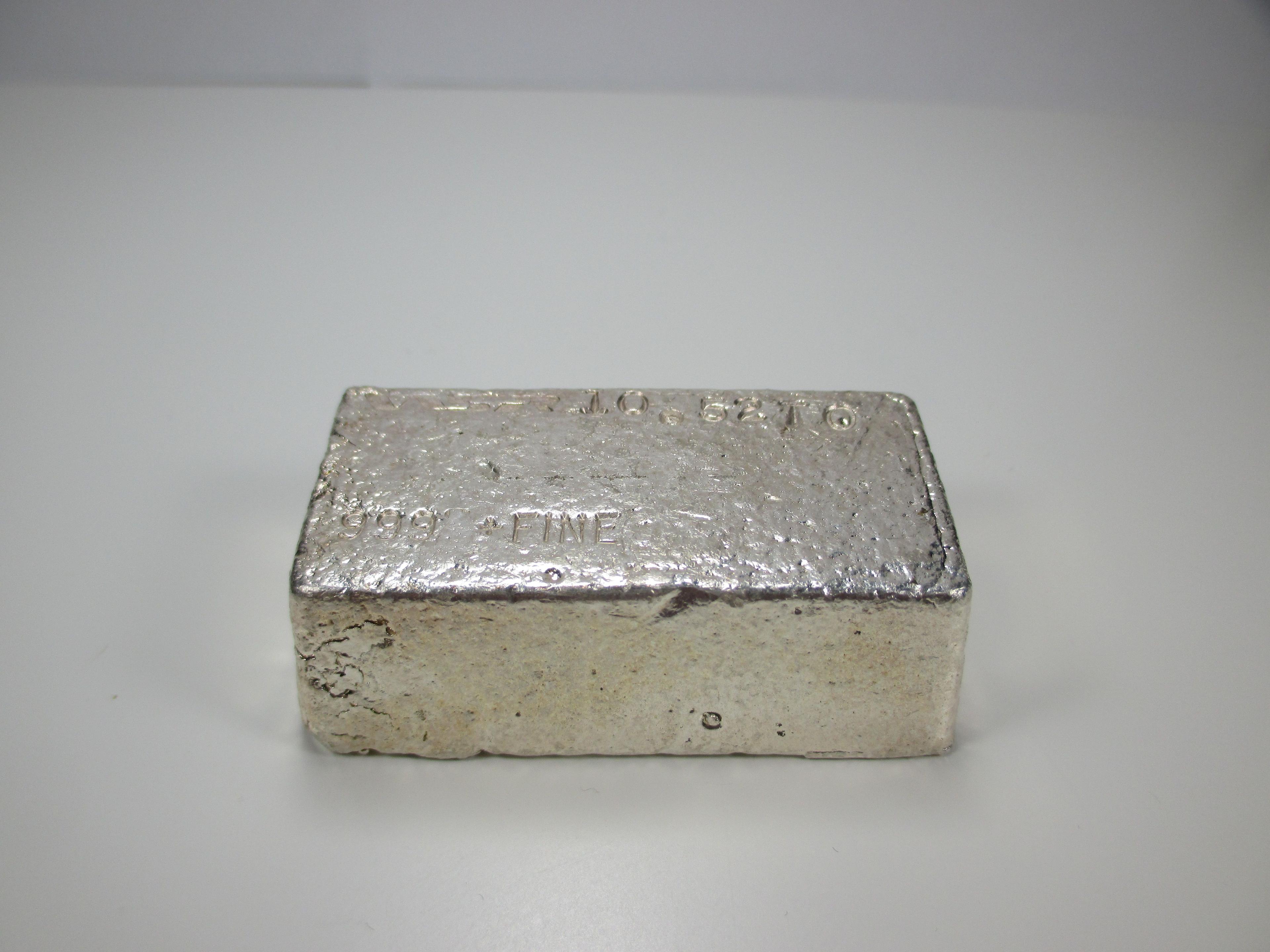 m-16 WSR "Loaf" 10.5 Ounce Poured .999 Silver Bar