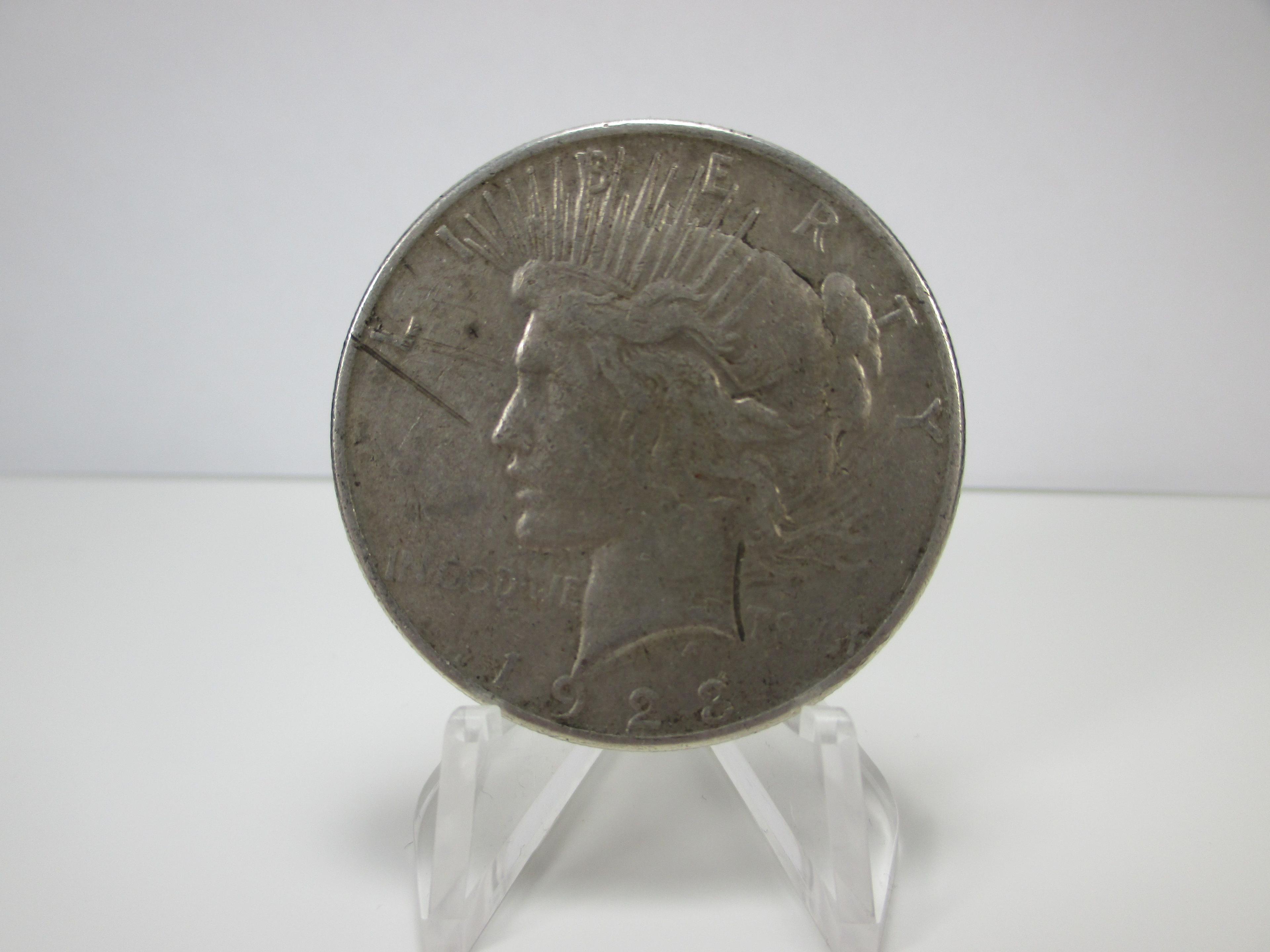 t-4 1923-S Peace Silver Dollar