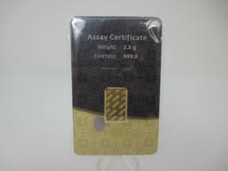 t-1 IGR Carded 2.5 Gram .999 Gold Bar