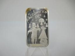 t-14 Vintage Madison Mint "Halloween 1974" 1 Ounce .999 Silver Bar