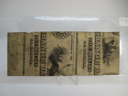 t-22 1862 Civil War Era $2 Savannah, GA Overprint note