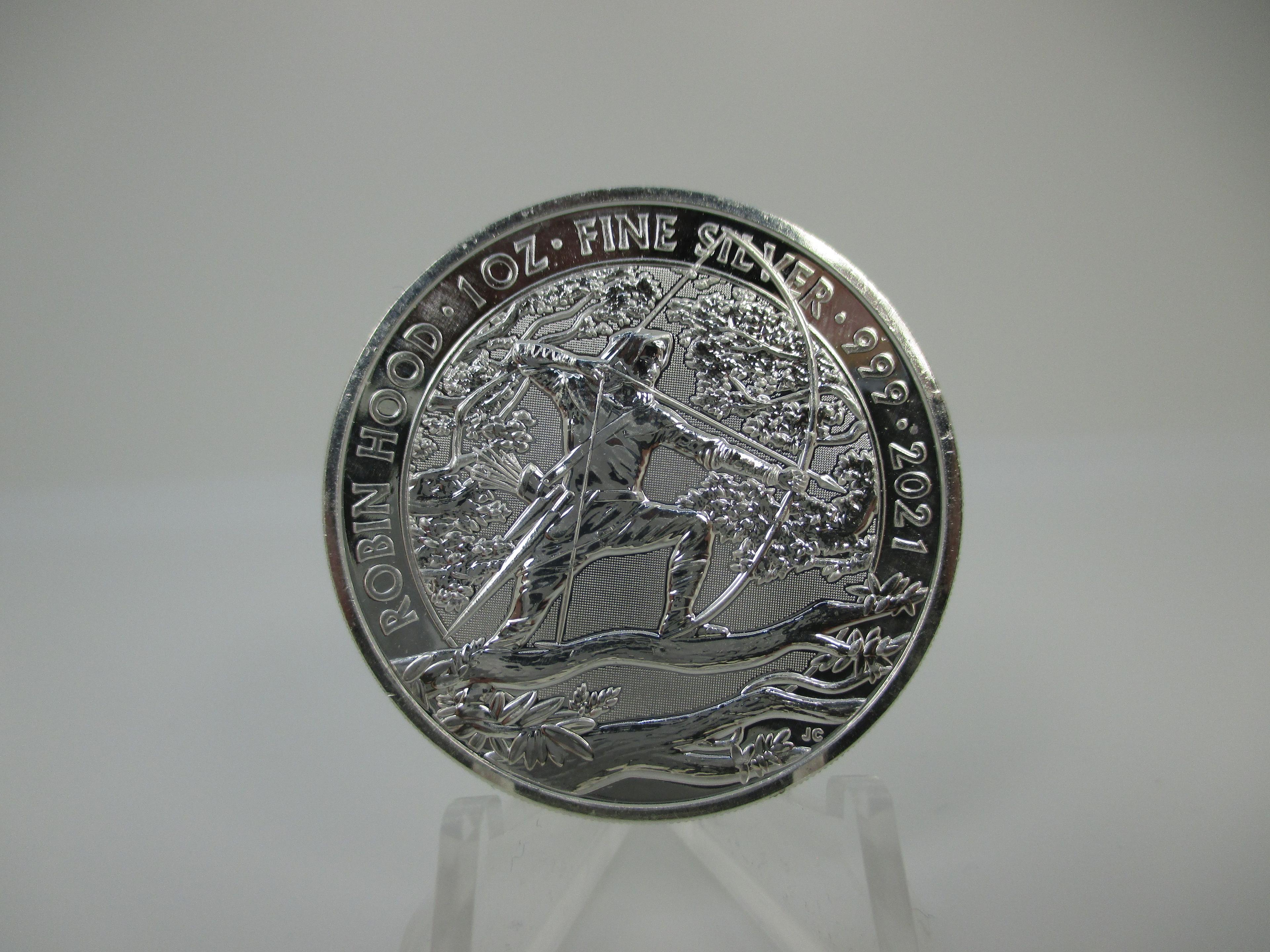 t-8 2021 Robinhood 1 Ounce .999 Silver Round