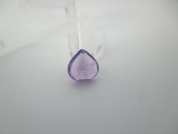 t-13 .73 Carat Pear Cut Amethyst Gemstone GIA Certified