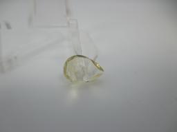 t-23 1.58 Carat Pear Cut Lemon Topaz Gemstone GIA Certified