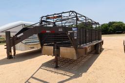 20' x 6'8 Gooseneck Brand Stock Trailer