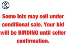 Auction Reminder: Some items in this auction may be sold on a conditional sale. Your high bid will b