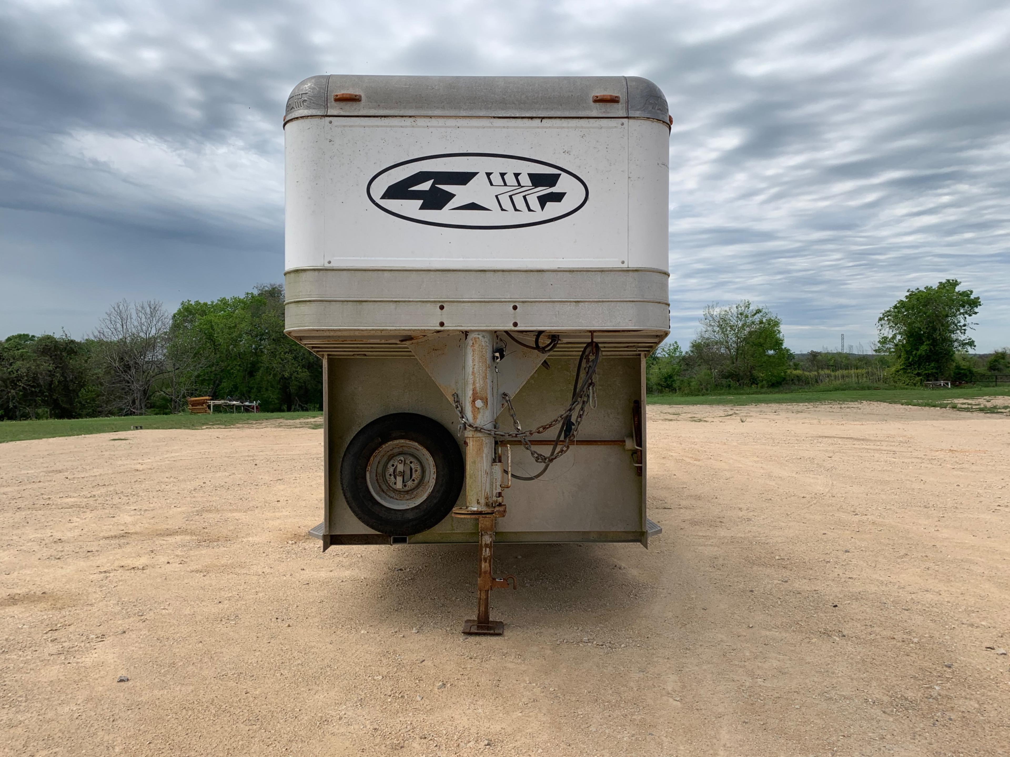 2008 4-Stare 24' x 7' Aluminum Gooseneck Stock Trailer