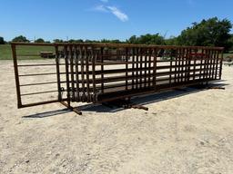 8 - 2 7/8" Pipe Panels w/ 10' Gate Attached to end of one Panel