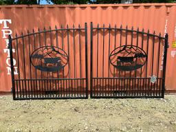 14' Wrought Iron Bi-Parting Gate