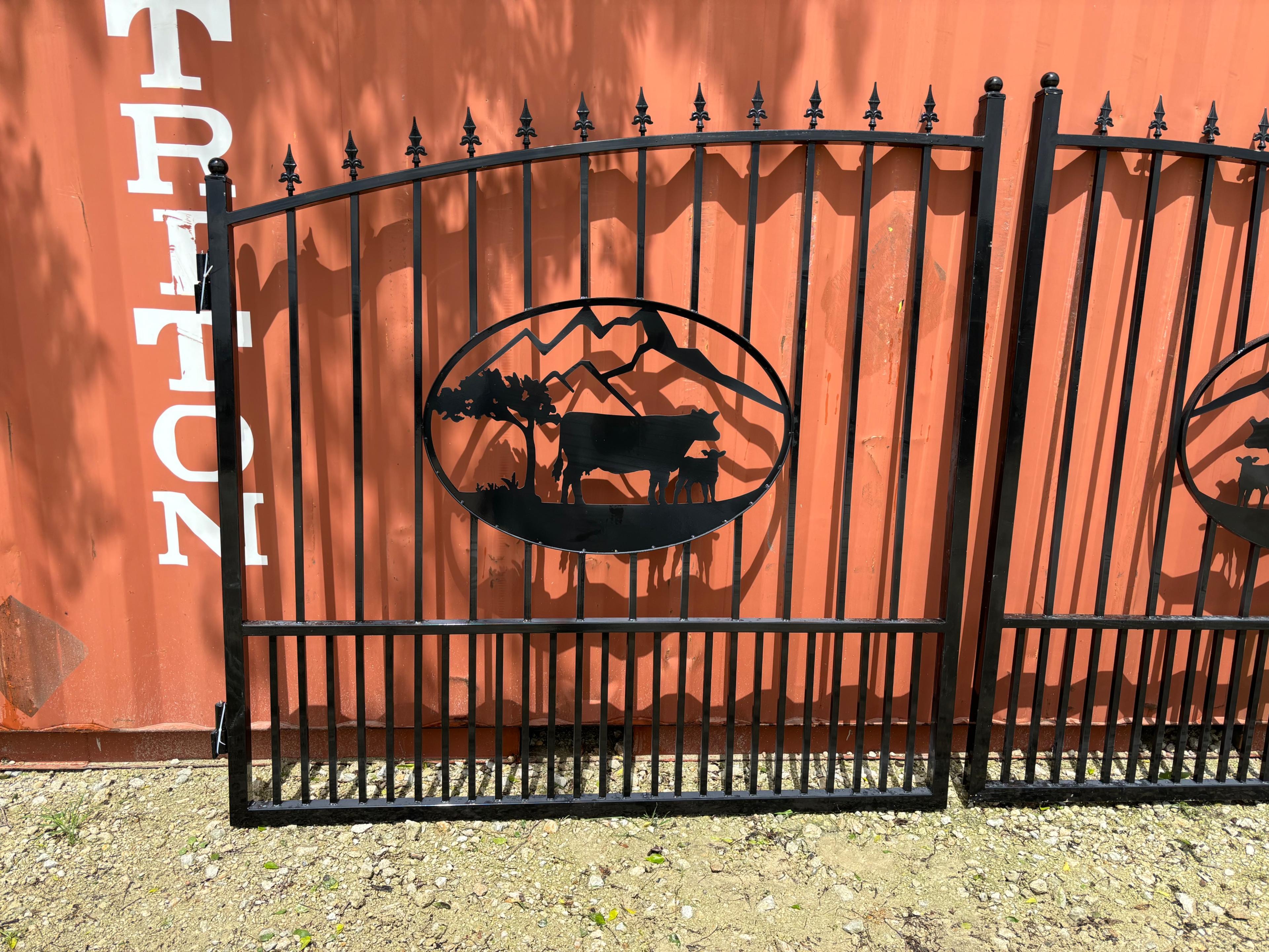14' Wrought Iron Bi-Parting Gate