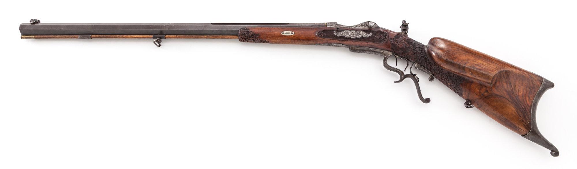 Ornate Antique Southern German Schuetzen Rifle