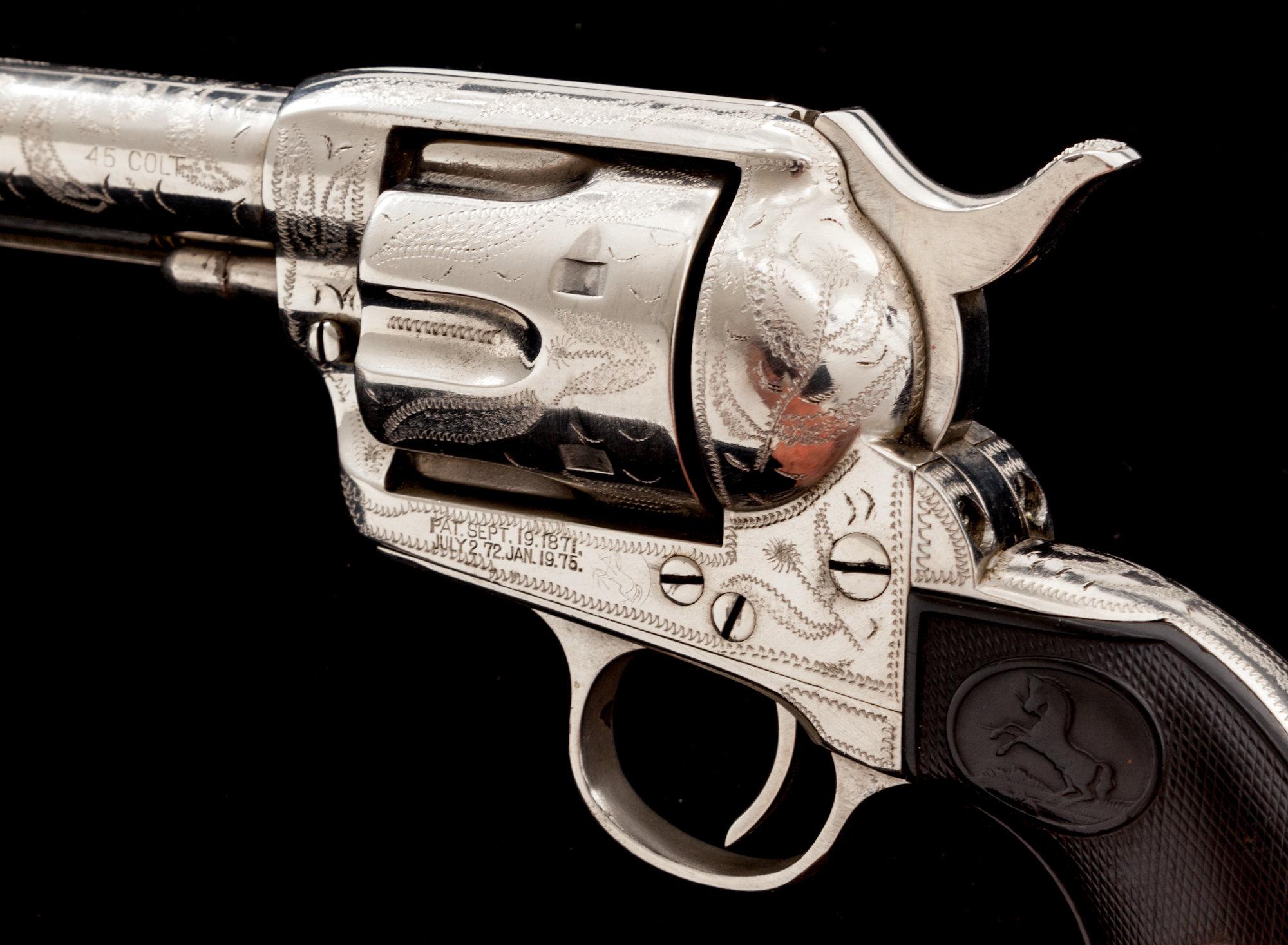 Border Engraved Colt Single Action Army Revolver