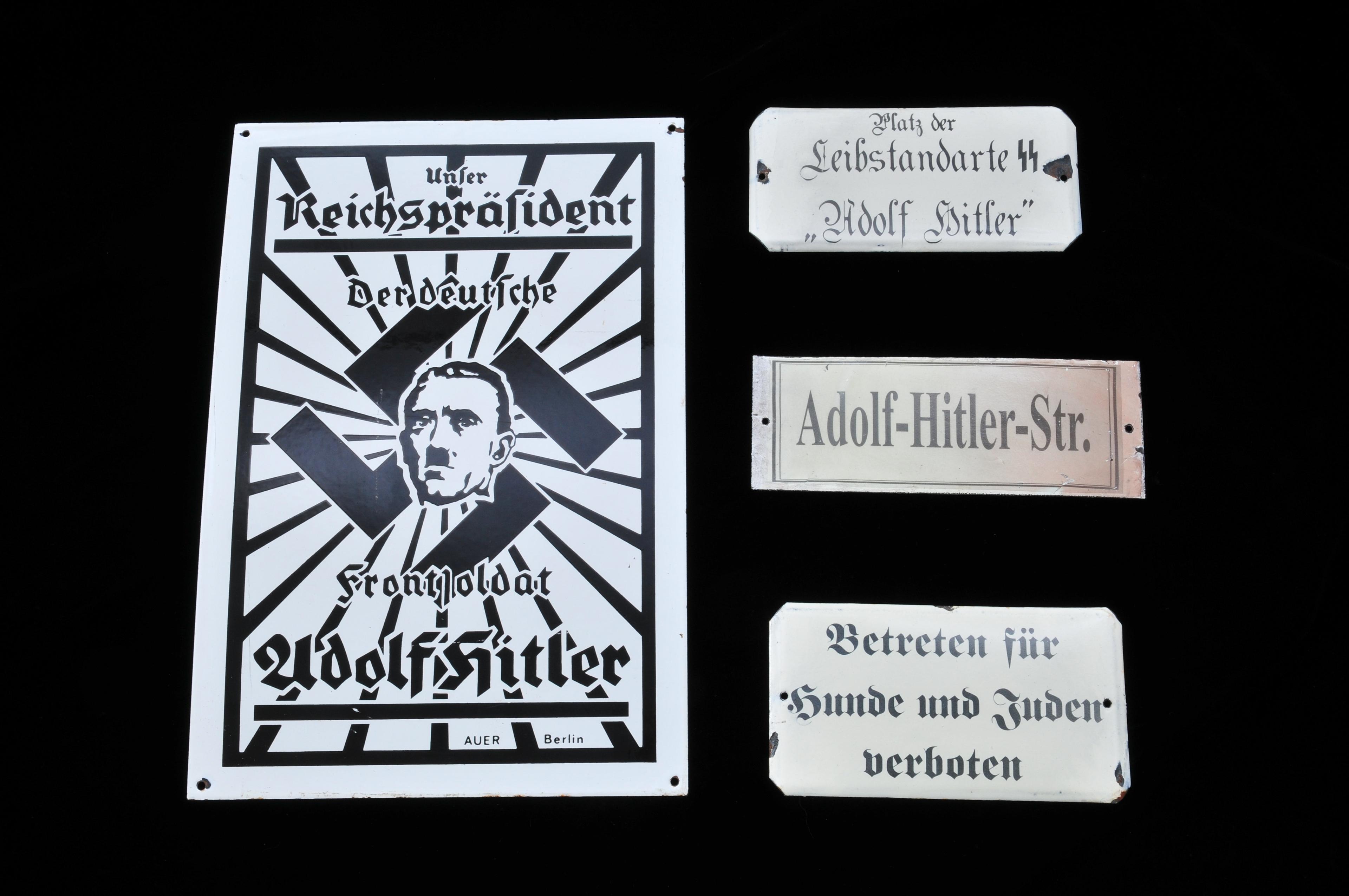 Lot of 4 German Enameled Tin Signs