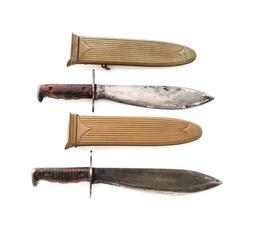 Lot of 2 U.S. Mil. Bolos with scabbards