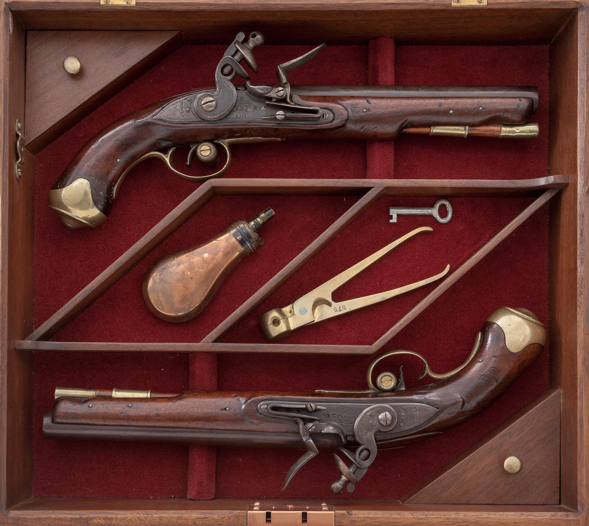 Pr. British Pattern 1759 Eliott's Lt. Dragoon Flintlock Pistols