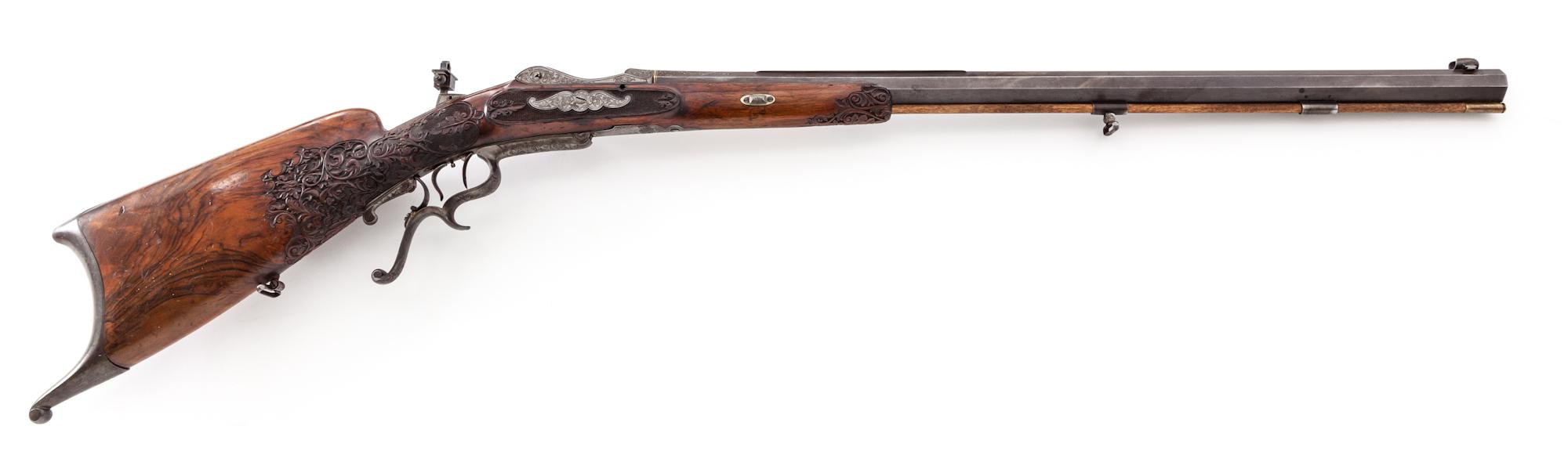 Ornate Antique Southern German Schuetzen Rifle