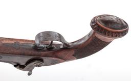 Pair of Antique Belgian Large Bore Perc. Pistols