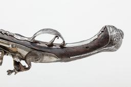 Ornate Antique European Flintlock Holster Pistol