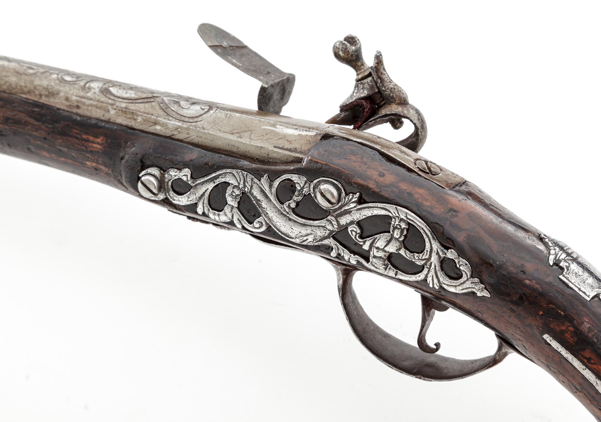 Ornate Antique European Flintlock Holster Pistol