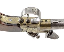 Antique English Lg. Bore Boxlock Flintlock Pistol