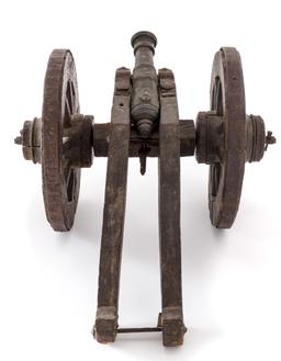 Small Firing Model of a Bronze Cannon, with Carria