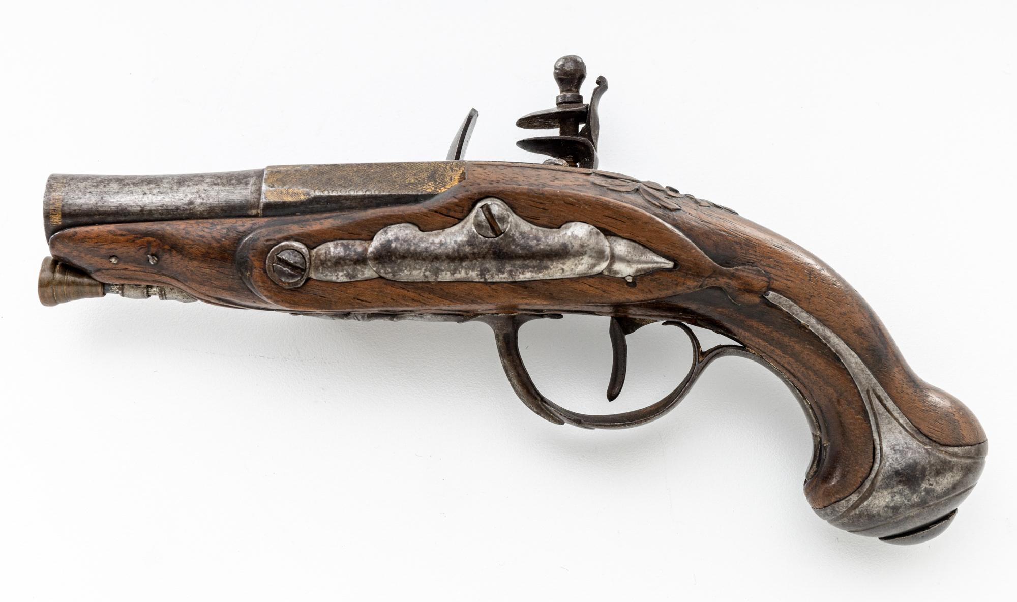 Matched Pair of French Flintlock Coat Pistols