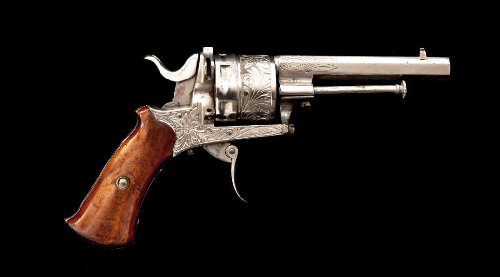 Antique Belgian Double Action Revolver