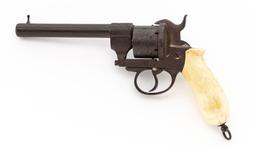 Civil War-Era European Large-Bore Double-Action Military Pinfire Revolver