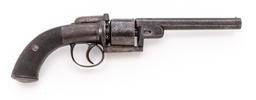 Antique English Large-Bore Double-Action Transitional Percussion Revolver