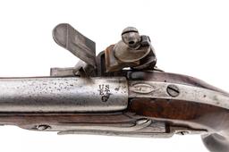 Very Rare U.S. Model 1826 Navy Belt-Hook Flintlock Pistol, by Simeon North