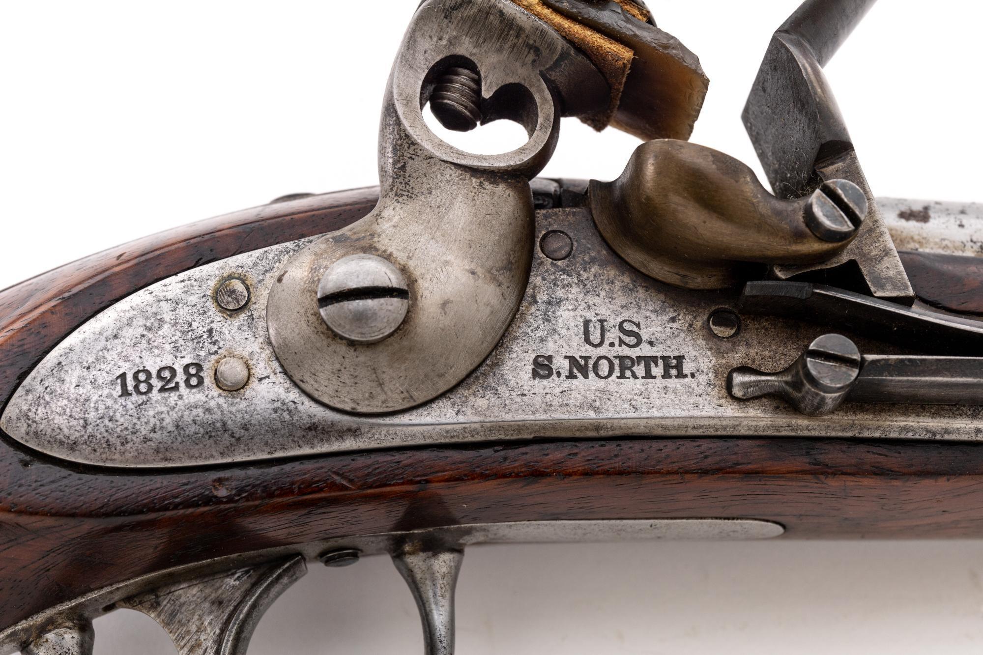 Very Rare U.S. Model 1826 Navy Belt-Hook Flintlock Pistol, by Simeon North